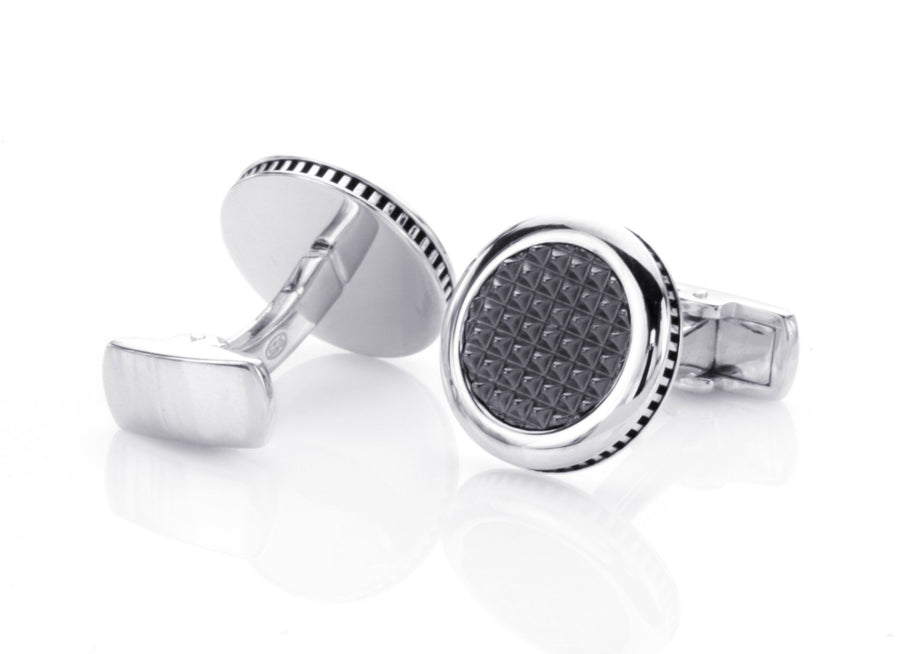 Round Texture Cufflinks