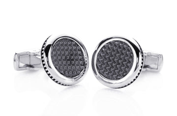 Round Texture Cufflinks