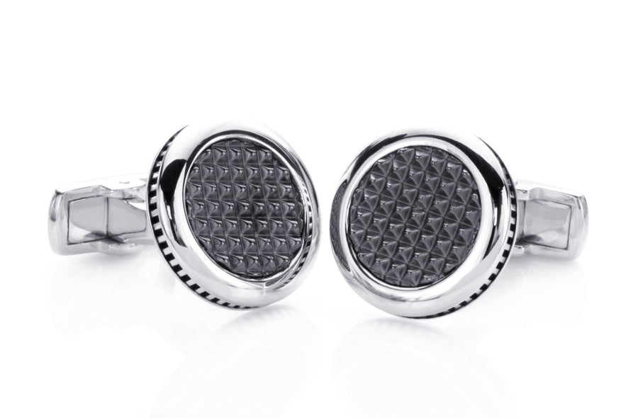 Round Texture Cufflinks