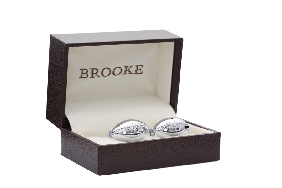 Football Silver Cufflinks