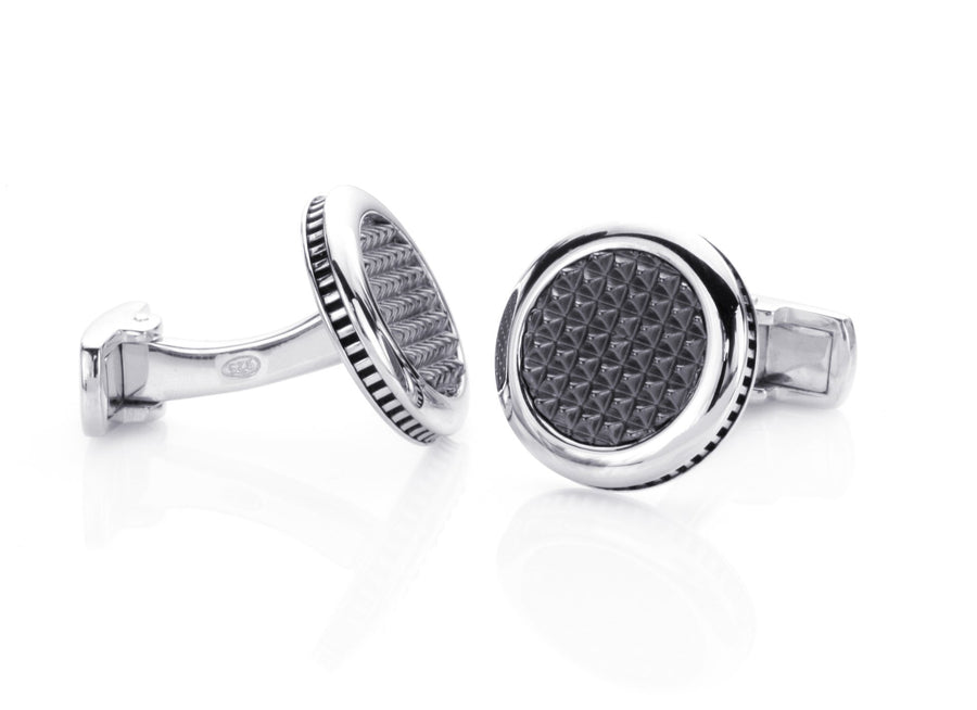 Round Texture Cufflinks