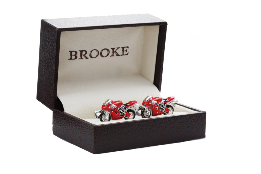Red Sport-Bike Cufflinks