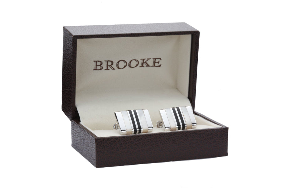 Rectagular Silver Cufflinks