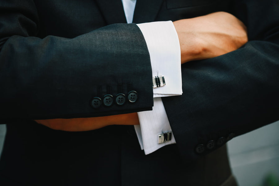 Rectagular Silver Cufflinks