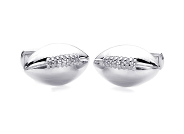 Football Silver Cufflinks
