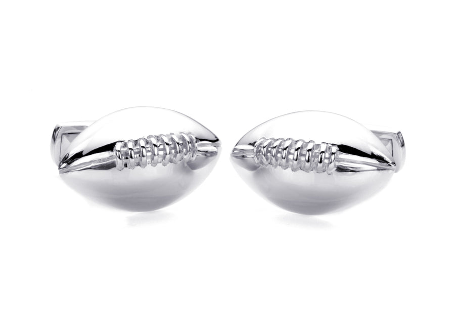 Football Silver Cufflinks