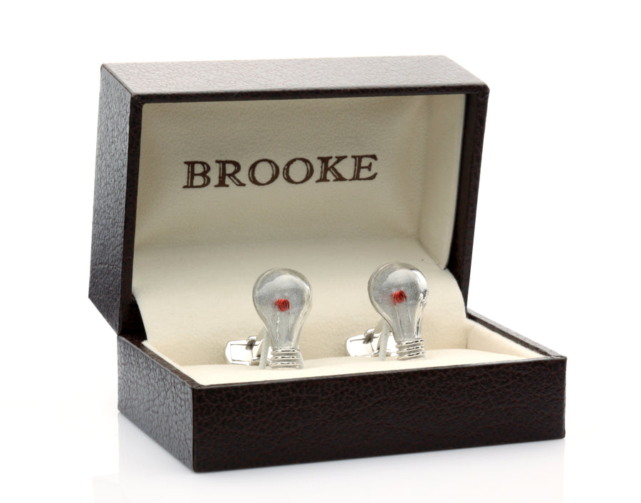 Light Bulb Silver Cufflinks