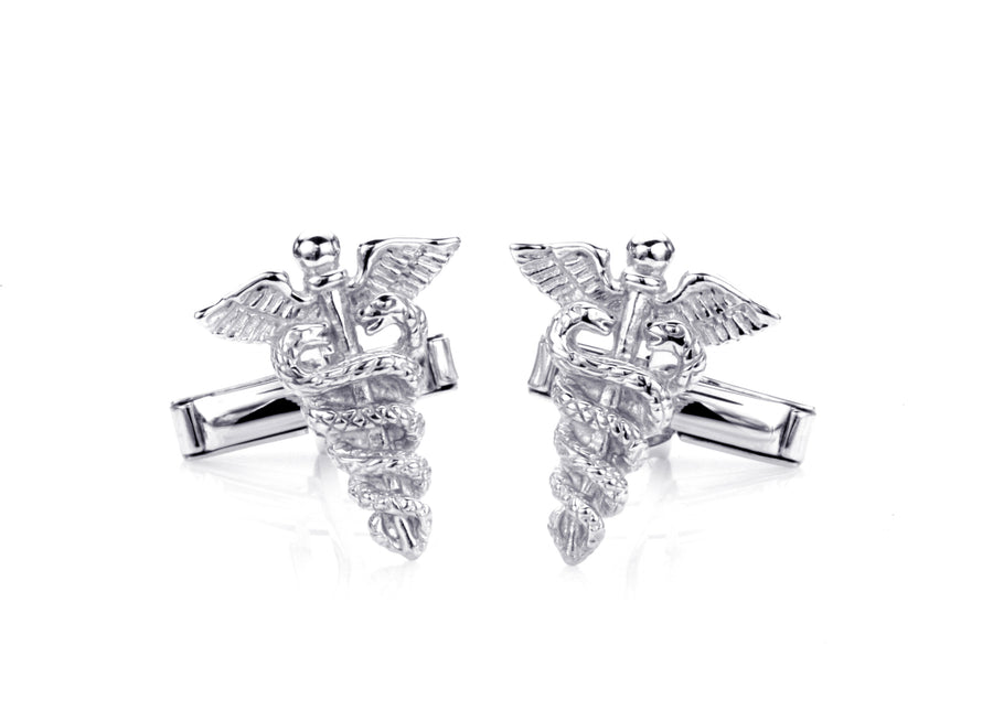 Medic Silver Cufflinks