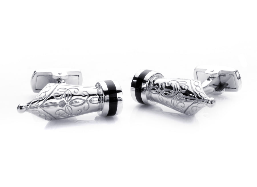 Silver Pen Cufflinks