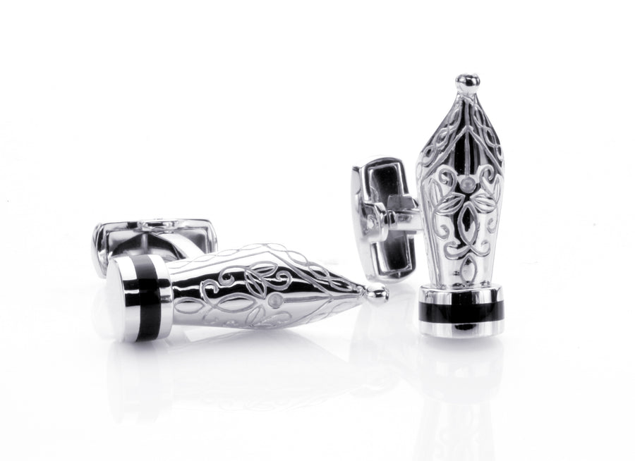 Silver Pen Cufflinks