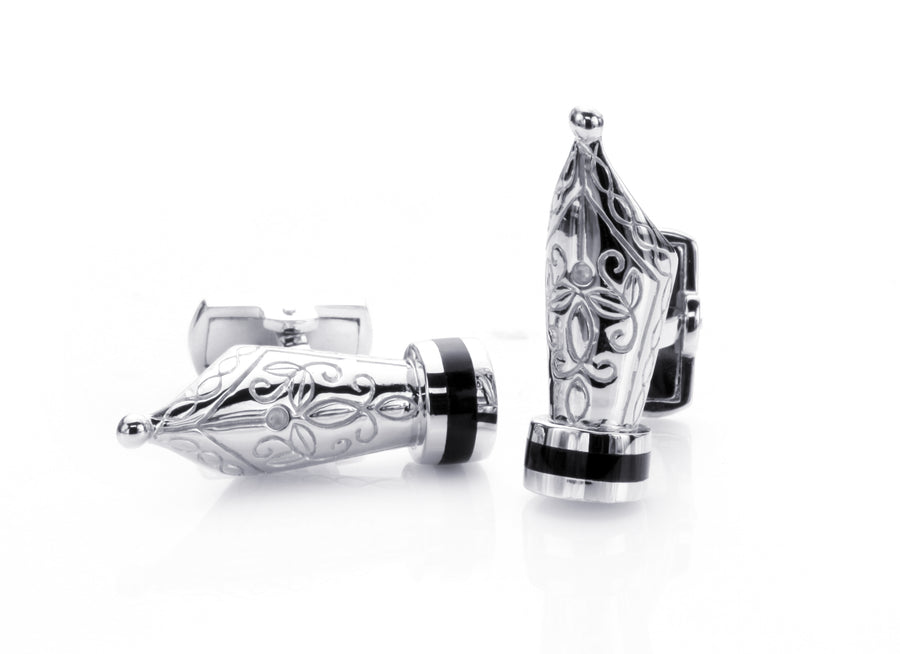 Silver Pen Cufflinks