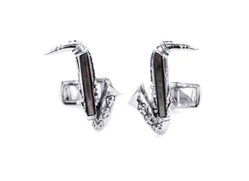 Saxophone Silver Cufflinks
