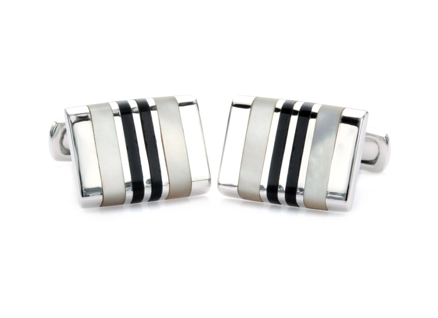 Rectagular Silver Cufflinks