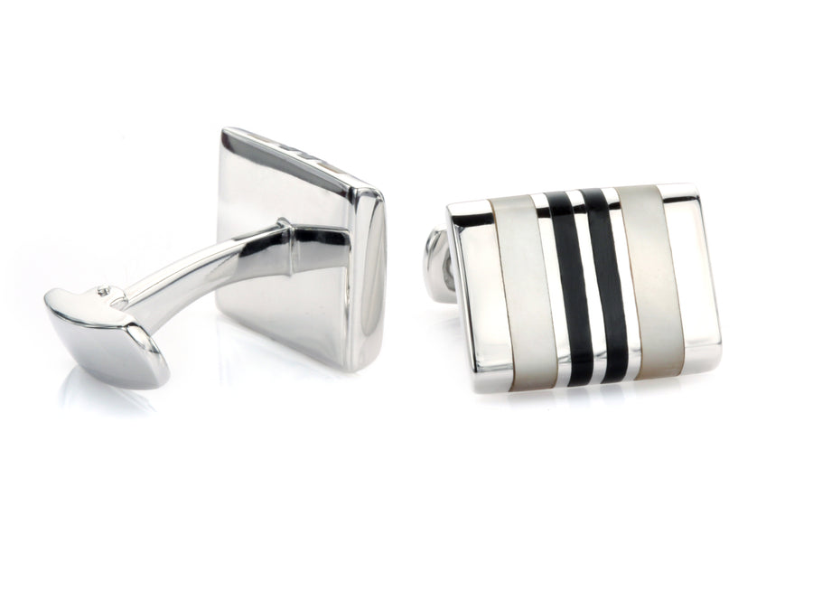 Rectagular Silver Cufflinks