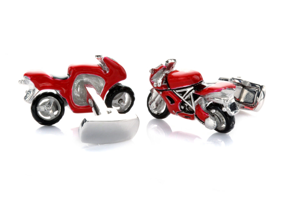 Red Sport-Bike Cufflinks